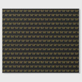 Black, Imitate Gold 51. (51.) Event Geschenkpapier (Flach)
