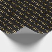 Black, Imitate Gold 51. (51.) Event Geschenkpapier (Ecke)