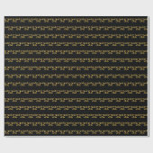 Black, Imitate Gold 52. (52.) Event Geschenkpapier (Flach)