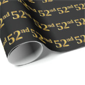 Black, Imitate Gold 52. (52.) Event Geschenkpapier (Rolleneckpunkt)