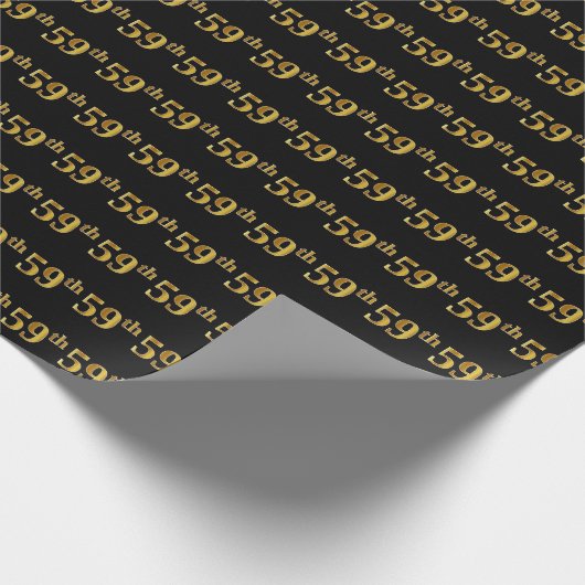 Black, Imitate Gold 59. (Neunundfünfzigste) Verans Geschenkpapier (Ecke)