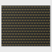 Black, Imitate Gold 61. (61.) Event Geschenkpapier (Flach)