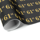 Black, Imitate Gold 61. (61.) Event Geschenkpapier (Rolleneckpunkt)