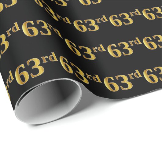 Black, Imitate Gold 63. (63.) Event Geschenkpapier (Rolleneckpunkt)