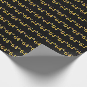 Black, Imitate Gold 64. (Vierundsechzigste) Verans Geschenkpapier