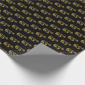 Black, Imitate Gold 65. (65.) Event Geschenkpapier (Ecke)