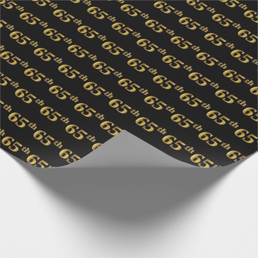 Black, Imitate Gold 65. (65.) Event Geschenkpapier (Ecke)