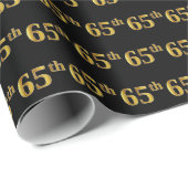 Black, Imitate Gold 65. (65.) Event Geschenkpapier (Rolleneckpunkt)