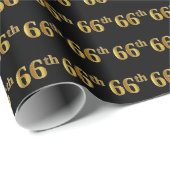 Black, Imitate Gold 66. (66.) Event Geschenkpapier (Rolleneckpunkt)