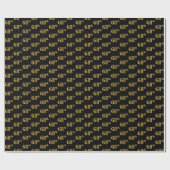 Black, Imitate Gold 68. (Achtundsechzigste) Verans Geschenkpapier (Flach)