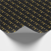 Black, Imitate Gold 71. (71.) Event Geschenkpapier (Ecke)