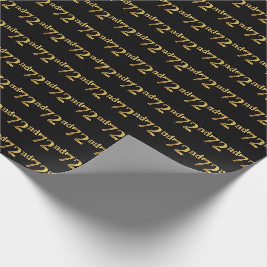 Black, Imitate Gold 72. (72.) Event Geschenkpapier (Ecke)