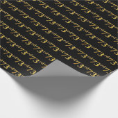 Black, Imitate Gold 73. (73.) Event Geschenkpapier (Ecke)