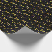 Black, Imitate Gold 73. (73.) Event Geschenkpapier (Ecke)
