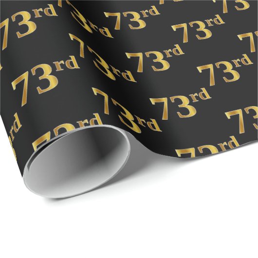 Black, Imitate Gold 73. (73.) Event Geschenkpapier (Rolleneckpunkt)