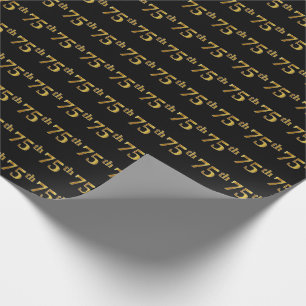 Black, Imitate Gold 75. (75.-5.) Veranstaltung Geschenkpapier
