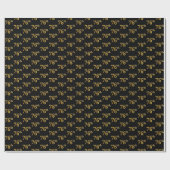 Black, Imitate Gold 76. (76.-6.) Veranstaltung Geschenkpapier (Flach)