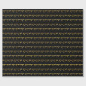 Black, Imitate Gold 77. (77.-7.) Veranstaltung Geschenkpapier (Flach)