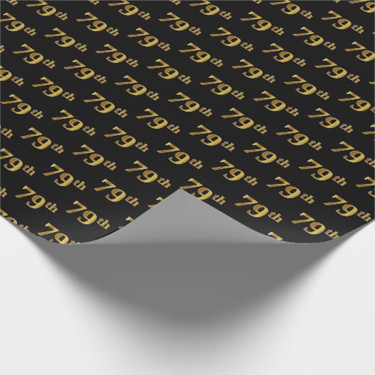 Black, Imitate Gold 79. (79.-9.) Veranstaltung Geschenkpapier (Ecke)