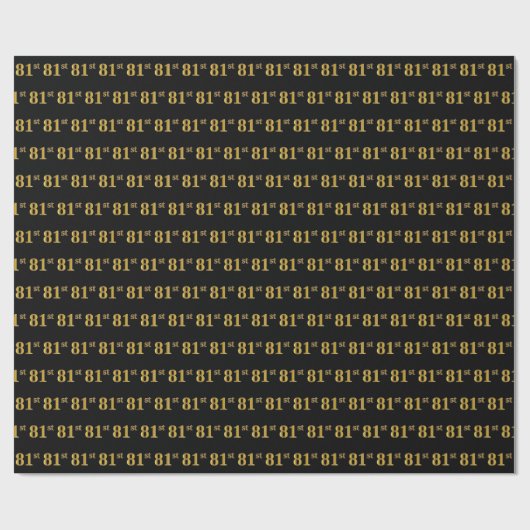 Black, Imitate Gold 81. (81. Geschenkpapier (Flach)