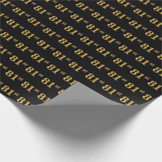 Black, Imitate Gold 81. (81. Geschenkpapier (Ecke)