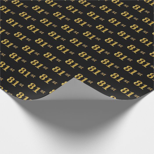 Black, Imitate Gold 81. (81. Geschenkpapier (Ecke)