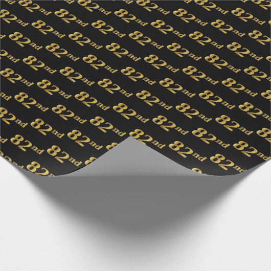 Black, Imitate Gold 82. (82. Geschenkpapier (Ecke)