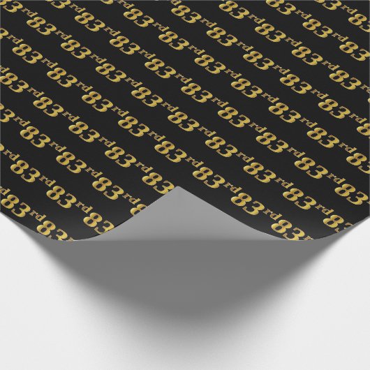 Black, Imitate Gold 83. (83.) Event Geschenkpapier (Ecke)