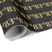 Black, Imitate Gold 83. (83.) Event Geschenkpapier (Rolleneckpunkt)