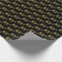 Black, Imitate Gold 83. (83.) Event Geschenkpapier