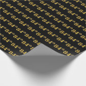 Black, Imitate Gold 84. (Achtzigste) Event Geschenkpapier (Ecke)