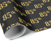 Black, Imitate Gold 85. (85.) Event Geschenkpapier (Rolleneckpunkt)