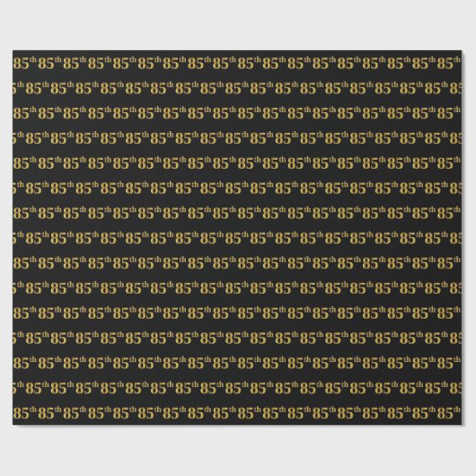 Black, Imitate Gold 85. (85.) Event Geschenkpapier (Flach)