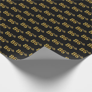 Black, Imitate Gold 86. (Achtzigste) Veranstaltung Geschenkpapier