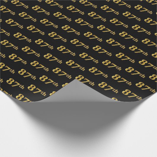 Black, Imitate Gold 87. (87. Geschenkpapier (Ecke)