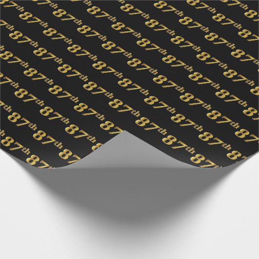 Black, Imitate Gold 87. (87. Geschenkpapier (Ecke)