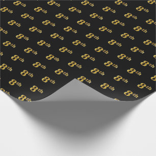 Black, Imitate Gold 8. (Achte) Event Wrapping Pape Geschenkpapier