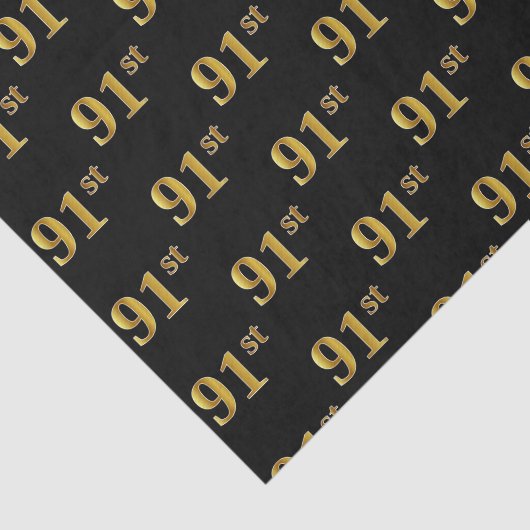 Black, Imitate Gold 91. (Neunzigste) Event Seidenpapier (Ausschnitt)