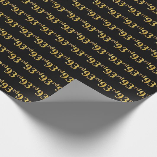 Black, Imitate Gold 93. (30.) Event Geschenkpapier (Ecke)