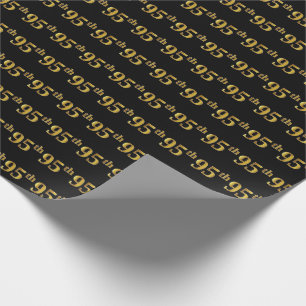 Black, Imitate Gold 95. (fünfundneunzigste) Verans Geschenkpapier