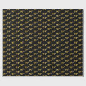 Black, Imitate Gold 99. (Neunundneunzigste) Verans Geschenkpapier (Flach)