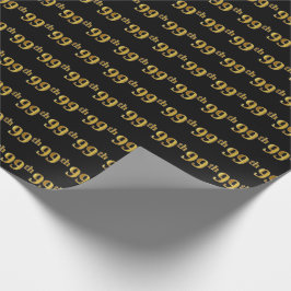 Black, Imitate Gold 99. (Neunundneunzigste) Verans Geschenkpapier