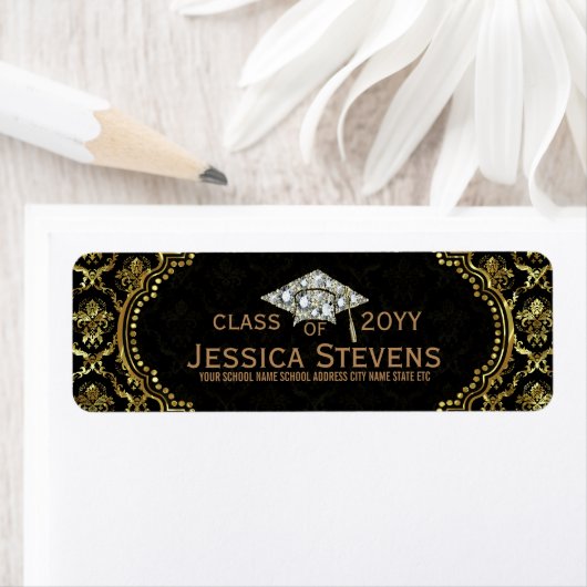 Black & Imitate Gold Damaskus & Glitzer Grad Hat (Insitu)