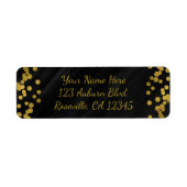 Black & Imitate Gold Foil Glamour Dots Modern (Vorne)