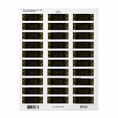 Black & Imitate Gold Foil Glamour Dots Modern (Vorne)