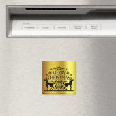 Black Imitate Gold Frohe Weihnachtsmagnet Magnet (In Situ (Geschirrspüler))