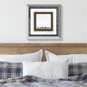 Black & Imitate Gold Jerusalem Hafrashat Challah Leinwanddruck (Insitu (Schlafzimmer))