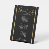 Black & Imitate Gold Salon Wellness-Center Trendy Sockelschild (Vorderseite)