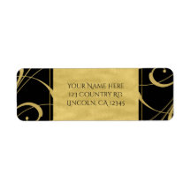 Black & Imitate Golflorale Swirl Hochzeitsfeier