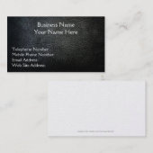 Black Imitate Leather & Gold-Style Business Cards Visitenkarte (Vorne/Hinten)